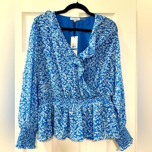 Calvin Klein faux wrap blouse